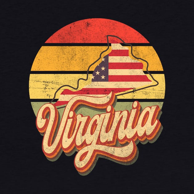 Virginia State Retro Vintage 70s style by Happy as I travel